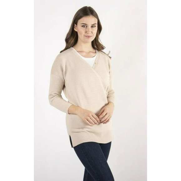 Levelwear Sweaters - NEW Levelwear Verve Emma Sweater XS Sand beige wrap cardigan
